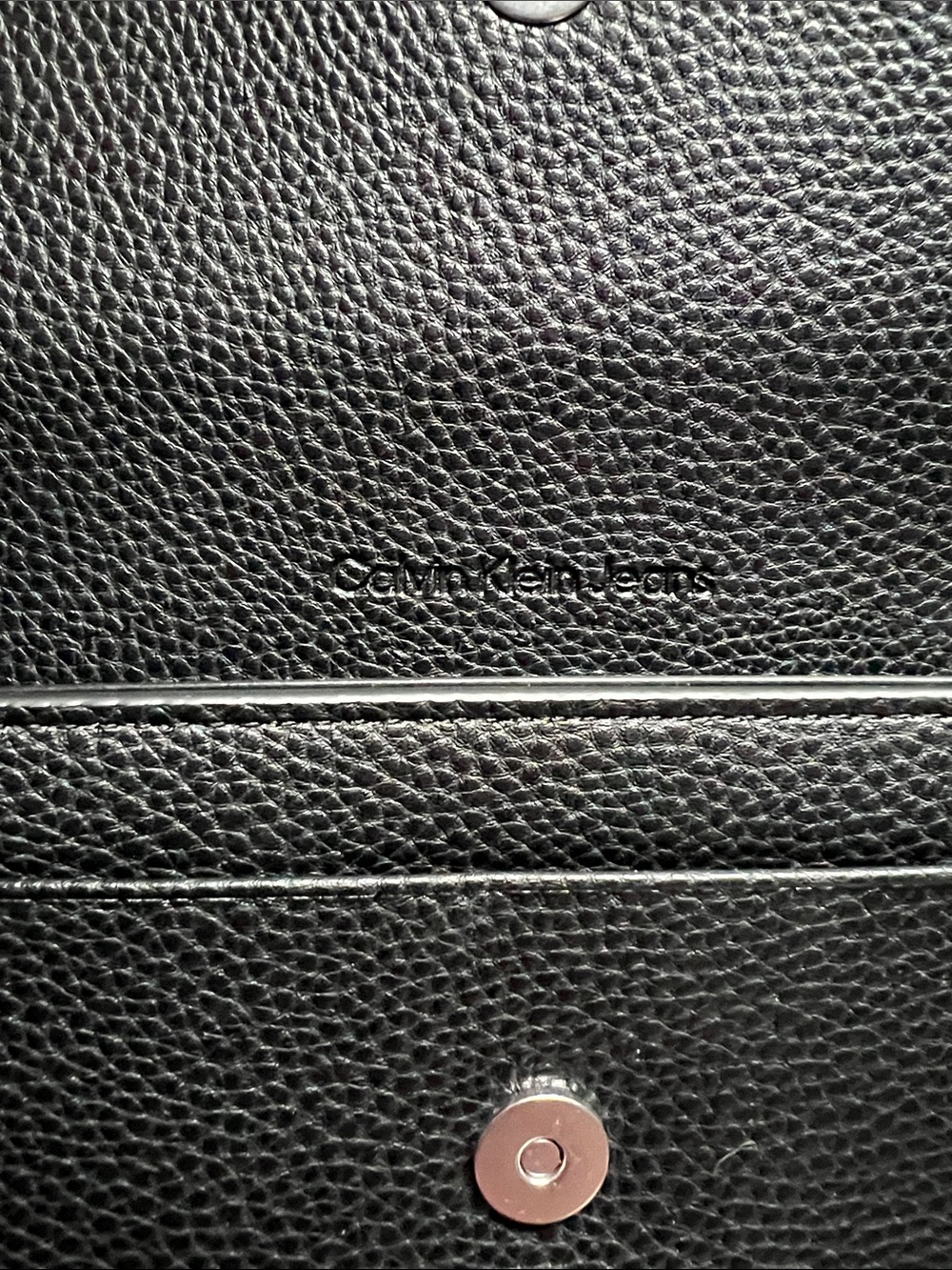 Calvin Klein Black Pebbled Leather Flap Wallet - Picture 4 of 8